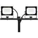 YATO Elektrischer LED Doppelreflektor mit Ständer 3800 lm 2 x 20 W