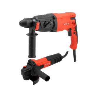   YATO Kraftpaket (Bohrhammer SDS plus und Winkelschleifer 125 mm 750 W)