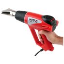 YATO Heißluftgebläse mit LCD-Display + Zubehör 600 °C 2000 W
