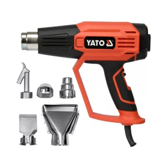 YATO Heißluftgebläse mit Zubehör 50 - 600 °C 2000 W