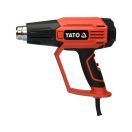 YATO Heißluftgebläse mit Zubehör mit LCD-Display 50 - 650 °C 1600 W