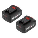 YATO Akku-Bohrhammer bürstenlos SDS-plus 18 V (2 x 4 Ah Akku und Ladegerät)