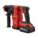 YATO Akku-Bohrhammer bürstenlos SDS-plus 18 V (1 x 4 Ah Akku und Ladegerät)