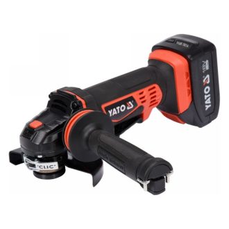   YATO Akku-Winkelschleifer 125 mm 18 V Li-Ion (2 x 3,0 Ah Akku + Ladegerät)