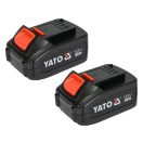 YATO Akku-Winkelschleifer 125 mm 18 V Li-Ion (2 x 3,0 Ah Akku + Ladegerät)