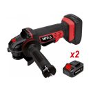 YATO Akku-Winkelschleifer 125 mm 18 V Li-Ion (2 x 3,0 Ah Akku + Ladegerät)