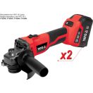 YATO Akku-Winkelschleifer 125 mm 18 V (2 x 4,0 Ah Akkus + Ladegerät)