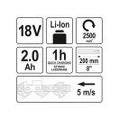 YATO Akku-Gartenschere 2-2,8 m 18 V (1 x 2,0 Ah Akku + Ladegerät)