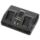 YATO Intelligentes Doppelbatterieladegerät für Maschinen 18 V