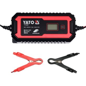 YATO Batterieladegerät 6/12 V 2/8 A max. 200 Ah LCD-Display