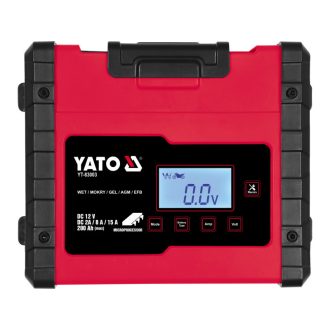   YATO Batterieladegerät 12 V 2/8/15 A max. 200 Ah LCD-Display