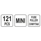 YATO Sicherungssatz 121 Teile Mini