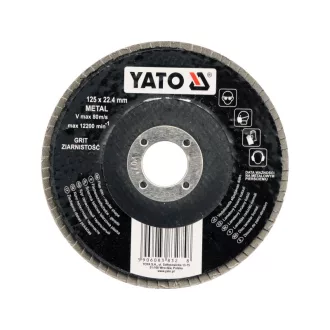 YATO Lamellenschleifscheibe 125 x 22,4 mm / P100