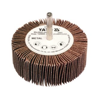 YATO Lamellenschleifscheibe mit Stift 80 x 30 x 6 mm / P100