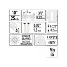 YATO Kettensägenführung 10" 3/8" 1,3 mm