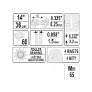 YATO Kettensägenführung 14" 0,325" 1,5 mm