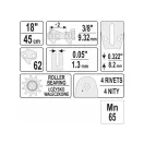 YATO Kettensägenführung 18" 3/8" 1,3 mm