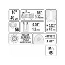 YATO Kettensägenführung 16" 3/8" 1,3 mm