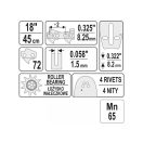 YATO Kettensäge Kettenführung 18" 0,325" 1,5 mm