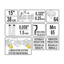 YATO Kettensägenkette 15" 0,325" 1,5 mm 64 Glieder