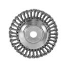 YATO Angewinkelte gedrehte Rundbürste 200 x 25,4 mm für Rasentrimmer, Rasenkantenschneider