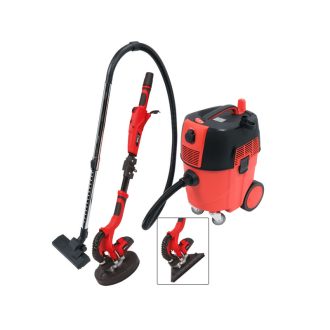   YATO Industriestaubsauger mit automatischem Filterrüttler 1600 W + Giraffe Wandschleifer 710 W (YT-82350)