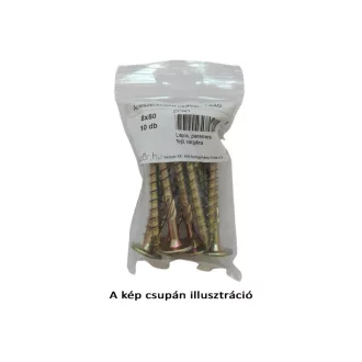   Zimmermannsschraube, flacher Flanschkopf, Tx40, gelb pass., 8x220 /80 (10 Stück)