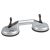 VOREL Glasplattenklemme doppelt Aluminium 2 x 115 mm 70 kg