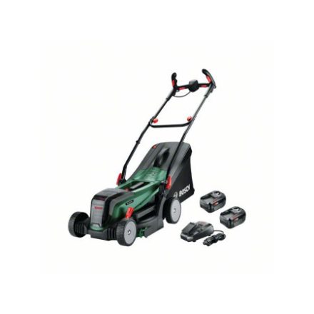 BOSCH Doppelakku-Rasenmäher UniversalRotak 2 x 18V-37-550 (2 x 4,0 Ah Akku + Ladegerät)