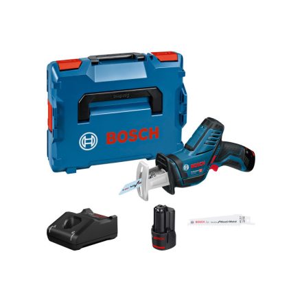 BOSCH Akku-Säbelsäge GSA 12V-14 in L-BOXX (2 x 3,0 Ah Akkus + Schnellladegerät)