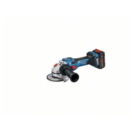 BOSCH BITURBO Akku-Winkelschleifer 125 mm GWS 18V-15 SC in L-Boxx (2 x 8,0 Ah Akkus + Schnellladegerät)