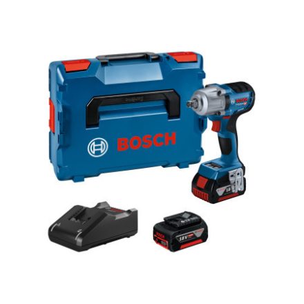 BOSCH Akku-Schlagschrauber 1/2" GDS 18V-450 PC in L-Boxx (2 x 4,0 Ah Akkus + Schnellladegerät)