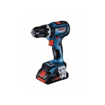 BOSCH Akku-Schlagbohrschrauber GSB 18V-90 C in L-Boxx (2 x 5,0 Ah Akkus + Schnellladegerät)