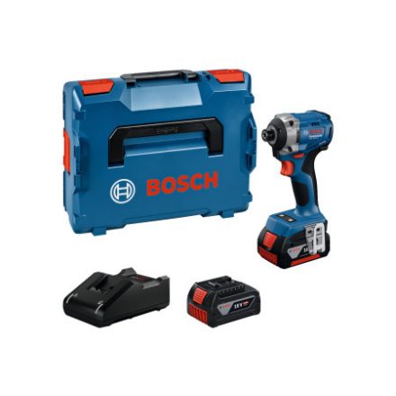 BOSCH Akku-Schlagschrauber GDR 18V-215 in L-BOXX 1/4" 215 Nm (2 x 4,0 Ah Akku + Schnellladegerät)
