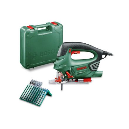 BOSCH Stichsäge PST 900 PEL im Koffer mit Bügelgriff / 620 W + 10-teiliges Sägeblatt inkl.