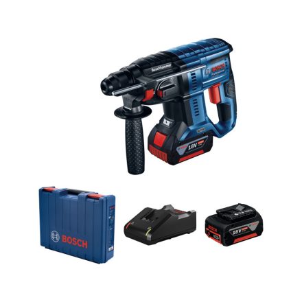 BOSCH Akku-Bohrhammer GBH 180- LI SDS-Plus im Koffer (2 x 4,0 Ah Akkus + Schnellladegerät)