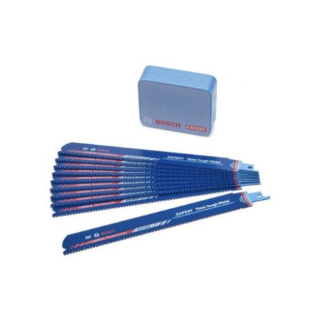 BOSCH EXPERT Säbelsägeblatt für Metall S 1155 CHC 225 mm / 8TPI Hartmetall (10 Stück) + JBL