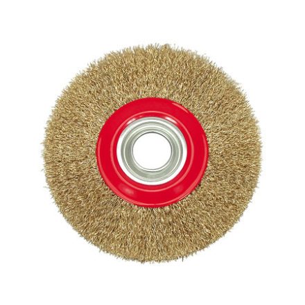 VOREL Rundbürste 125 x 20 mm mit Reduzierringen Messingbeschichtung