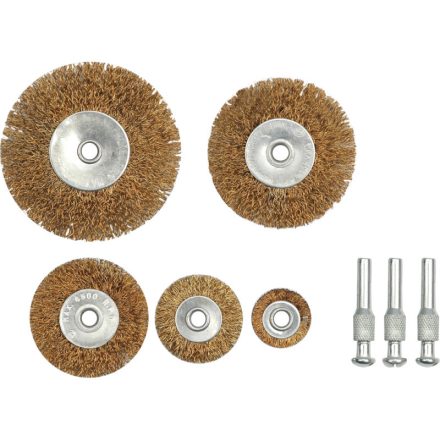 Pin-Rundbürsten-Set 8-teilig 25-75 mm