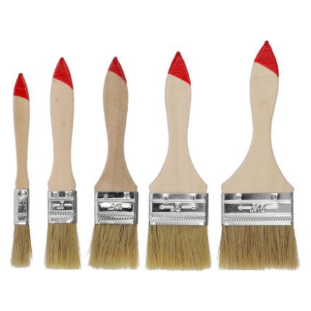 Pinselset mit 5-teiligem Holzgriff 0,5-2,5"