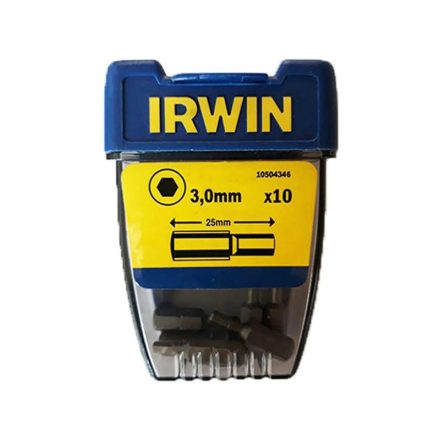 IRWIN Bitspitze Sechskant 3 x 25 mm (10 Stück)