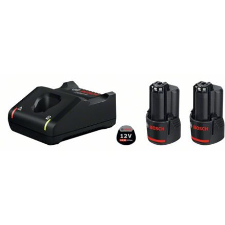 BOSCH Akku-Set GBA 12V / 2 x 2,0 Ah Akku + GAL 12V-40 Schnellladegerät
