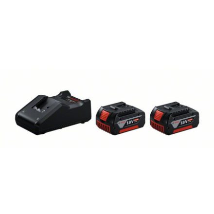 BOSCH Akku-Set GBA 18V / 2 x 4,0 Ah Akku + GAL 18V-40 Schnellladegerät