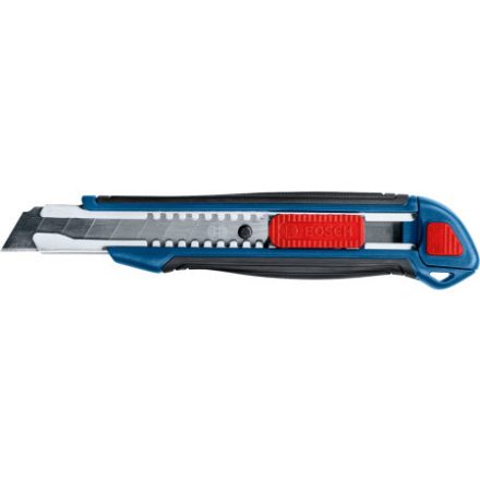 BOSCH Abbrechklingenmesser 18 mm mit automatischer Verriegelung, Gummigriff