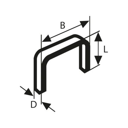 BOSCH Heftgerät 6 x 11,4 x 0,74 mm für HT14 Heftgerät (1000 Stück)
