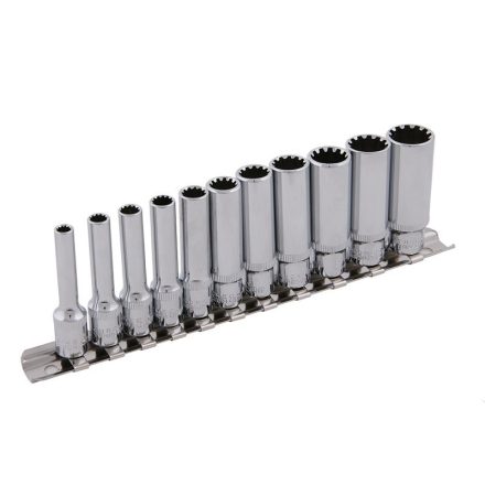 Steckschlüsselsatz mit 12 Winkeln 12 Stück 1/4" 4-13 mm CrV