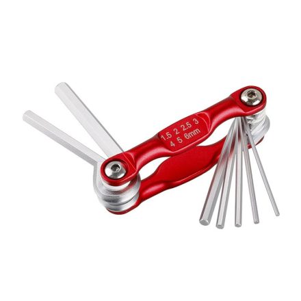 FESTA Inbusschlüsselsatz 9-teilig 1,5-6 mm zusammenklappbar, Metallgehäuse