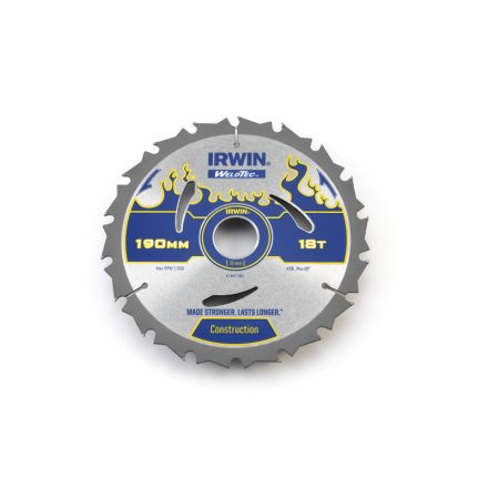 IRWIN Sägeblatt für Holz 190 x 30 mm / 18T