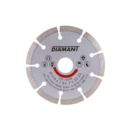 DIAMANT Diamant-Trennscheibe 115 x 1,8 x 7,0 x 22,2 mm segmentiert