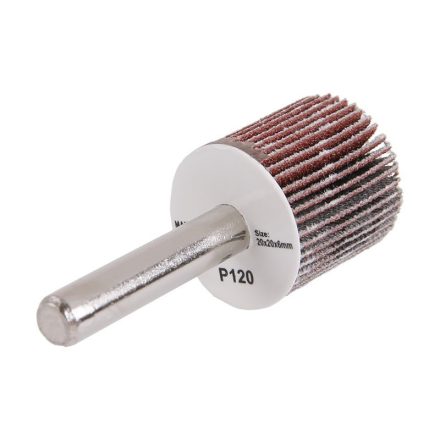 Fächerschleifscheibe mit Stift 20 x 20 x 6 mm / P120